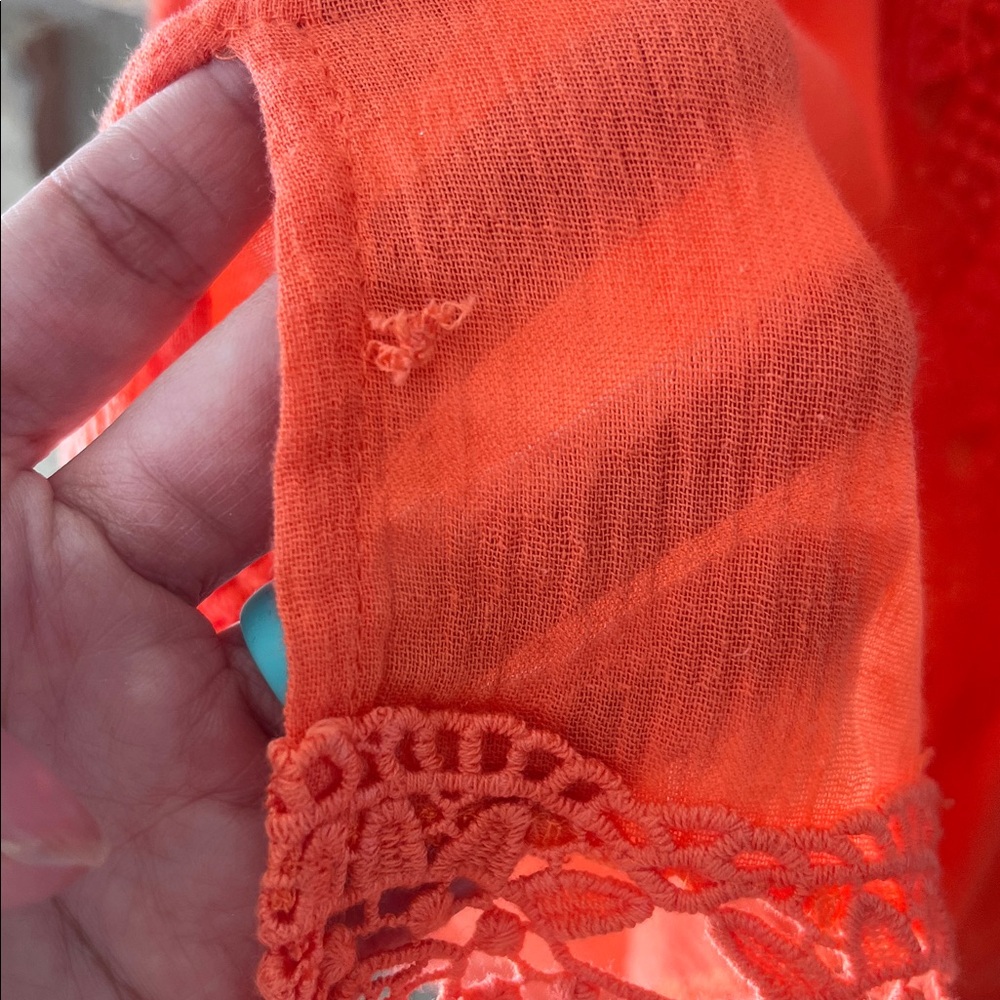 NWT La Blanca Vibrant Orange Crochet Swim Cover-Up Size Large - Picture 15 of 15